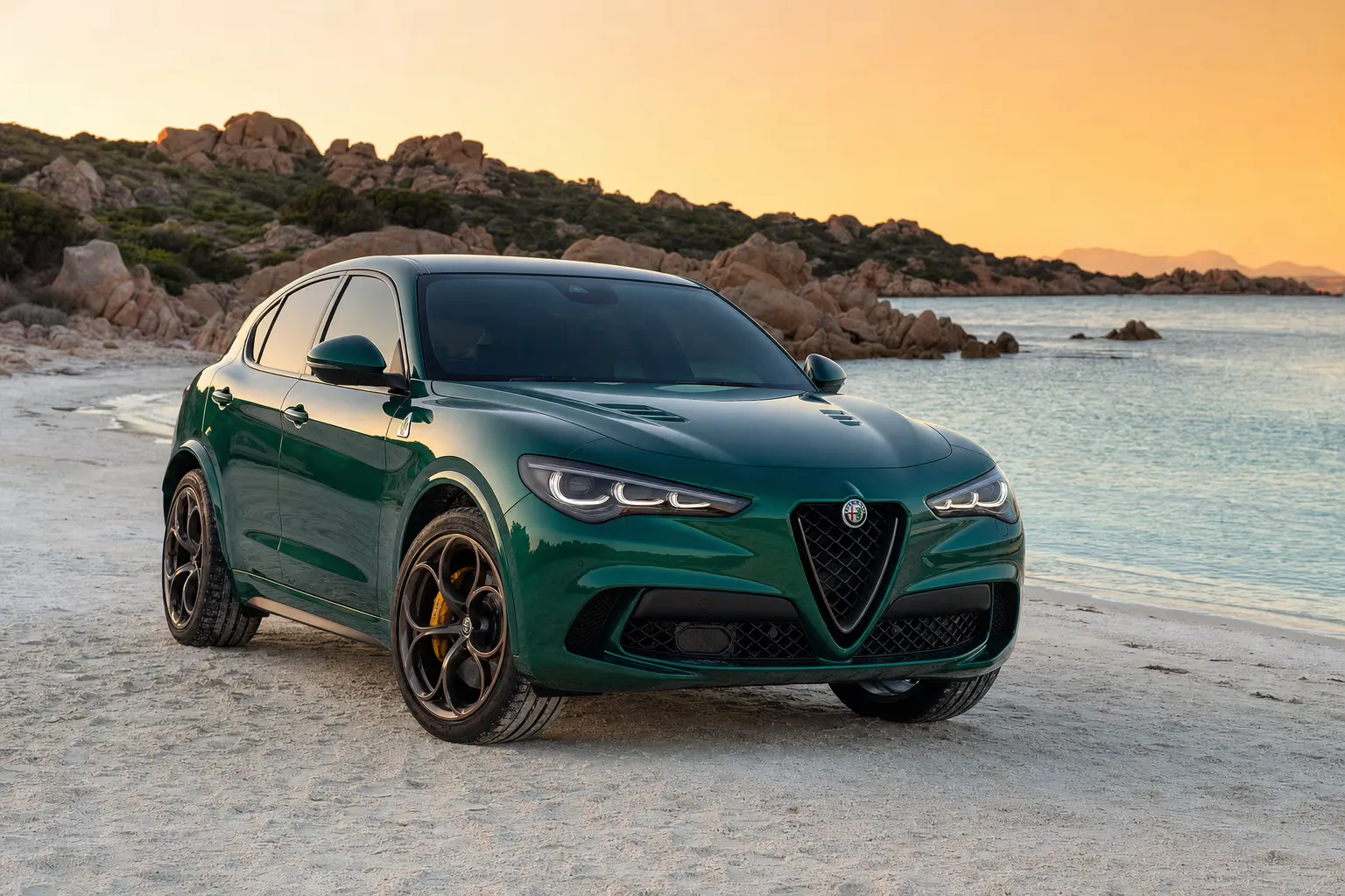 Noleggio Alfa Romeo Stelvio Quadrifoglio in Sardegna – LSM Car Luxury