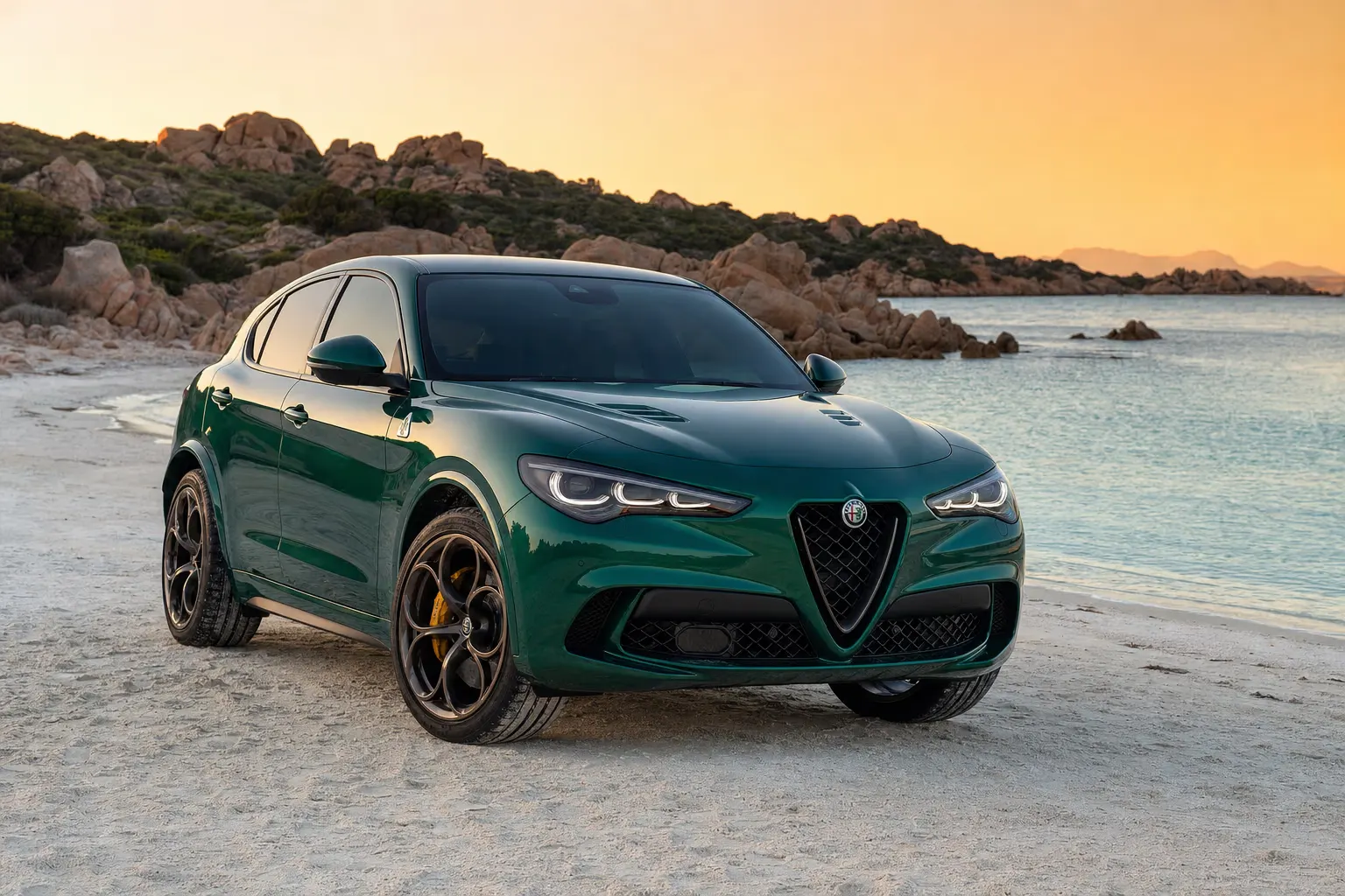 Rent a Alfa Romeo Stelvio Quadrifoglio in Sardinia – LSM Car Luxury