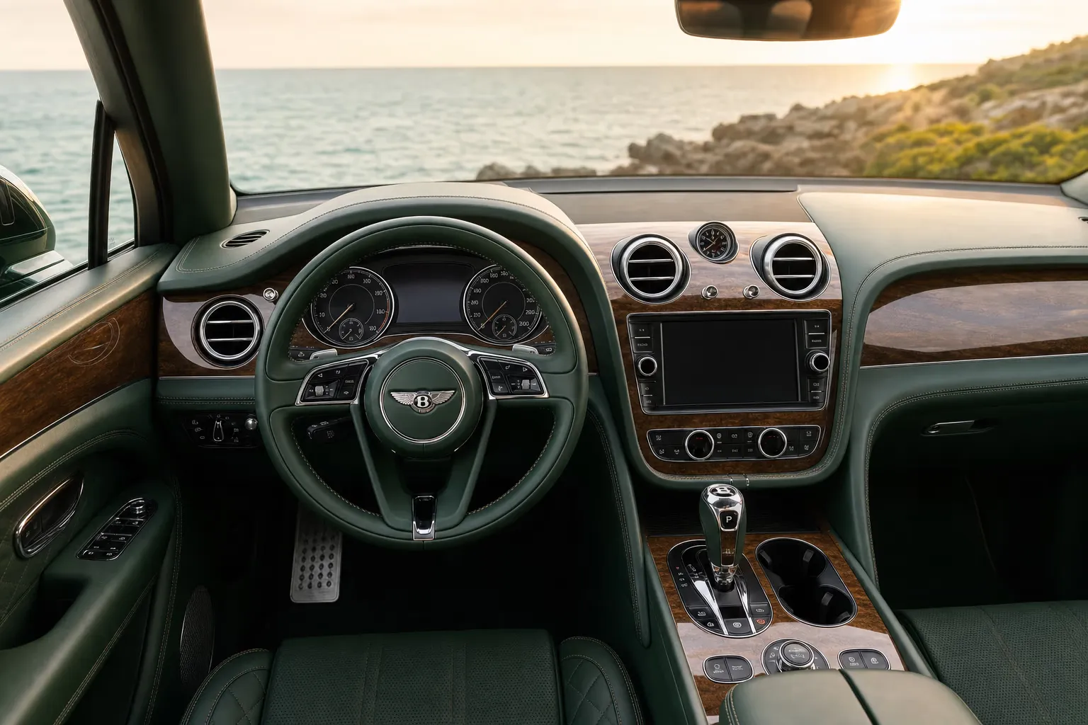 Bentley Bentayga interior – luxury rental in Sardinia