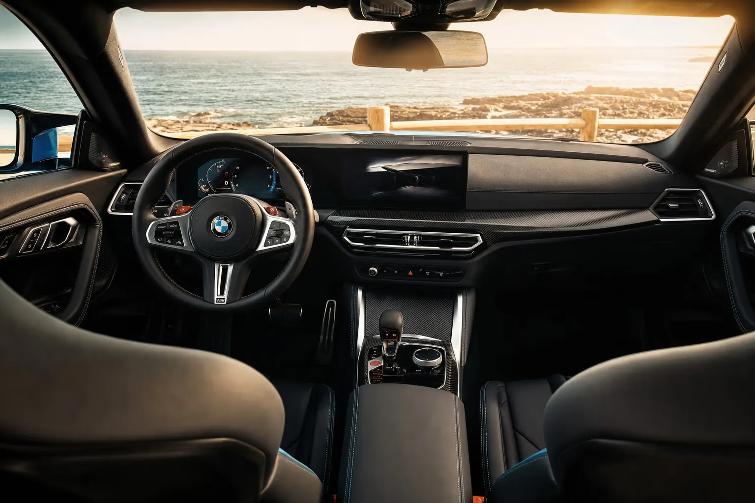 BMW M2 interior – luxury rental in Sardinia