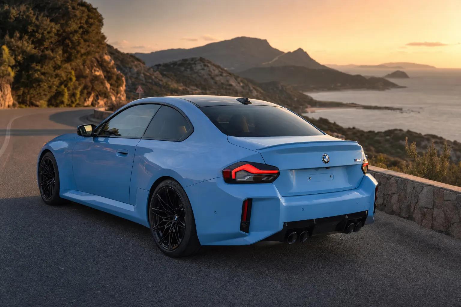 BMW M2 on a Sardinian coastal road