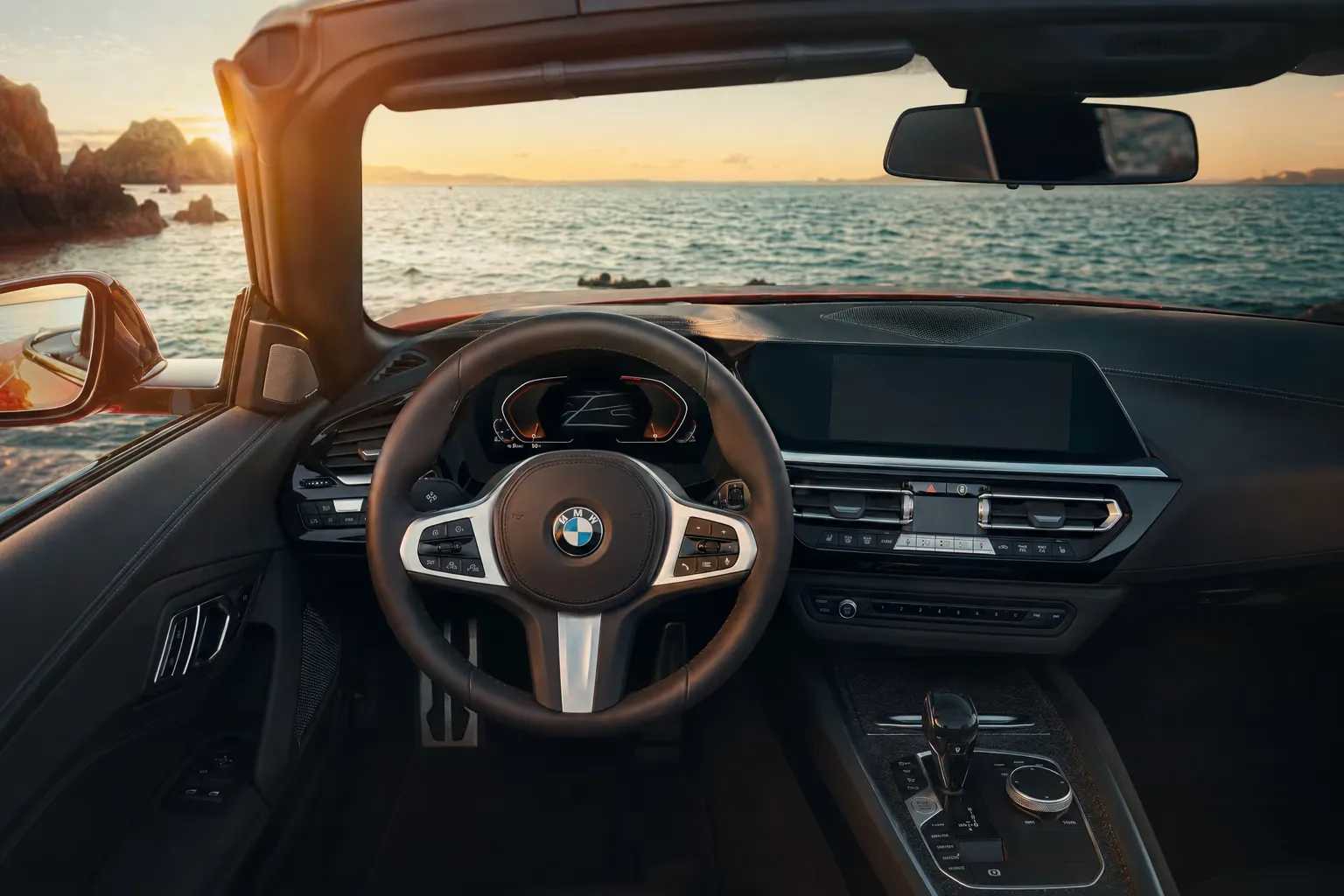 Interni di BMW Z4 M40i – noleggio in Sardegna