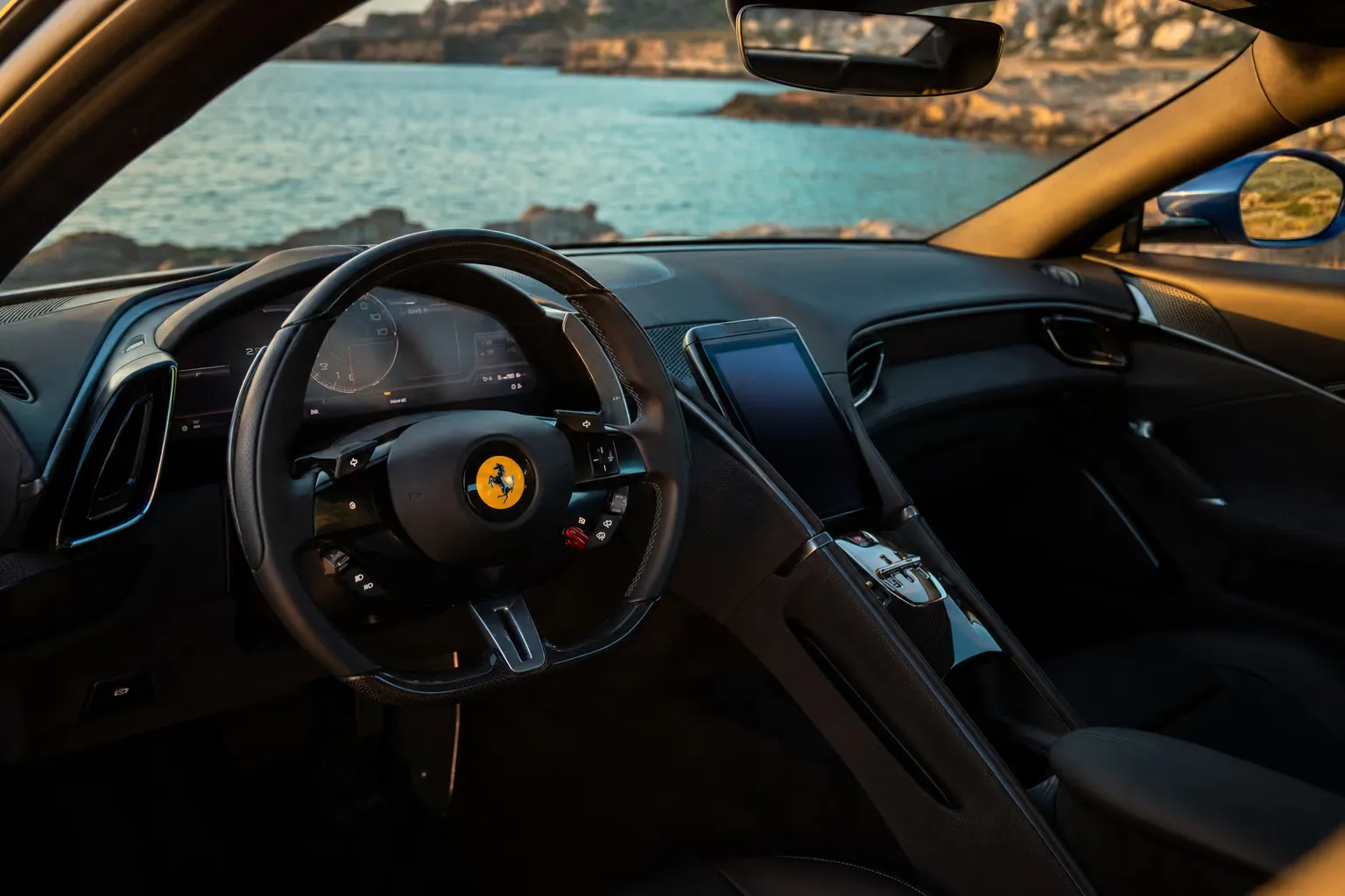 Interni di Ferrari Roma – noleggio in Sardegna