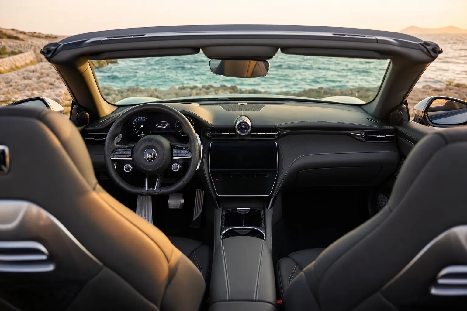 Maserati GranCabrio Trofeo interior – luxury rental in Sardinia
