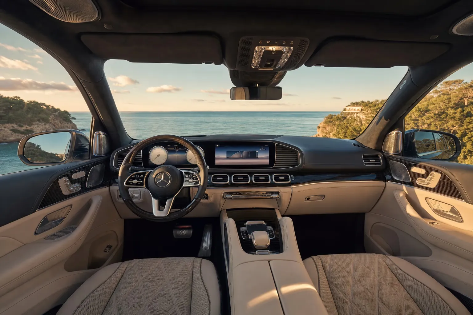 Mercedes-Maybach Maybach GLS 600 interior – luxury rental in Sardinia