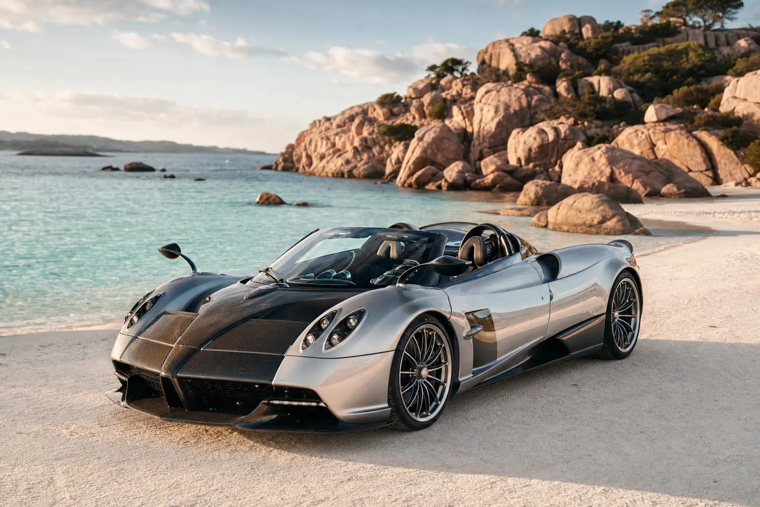 Noleggio Pagani Huayra Roadster in Sardegna – LSM Car Luxury