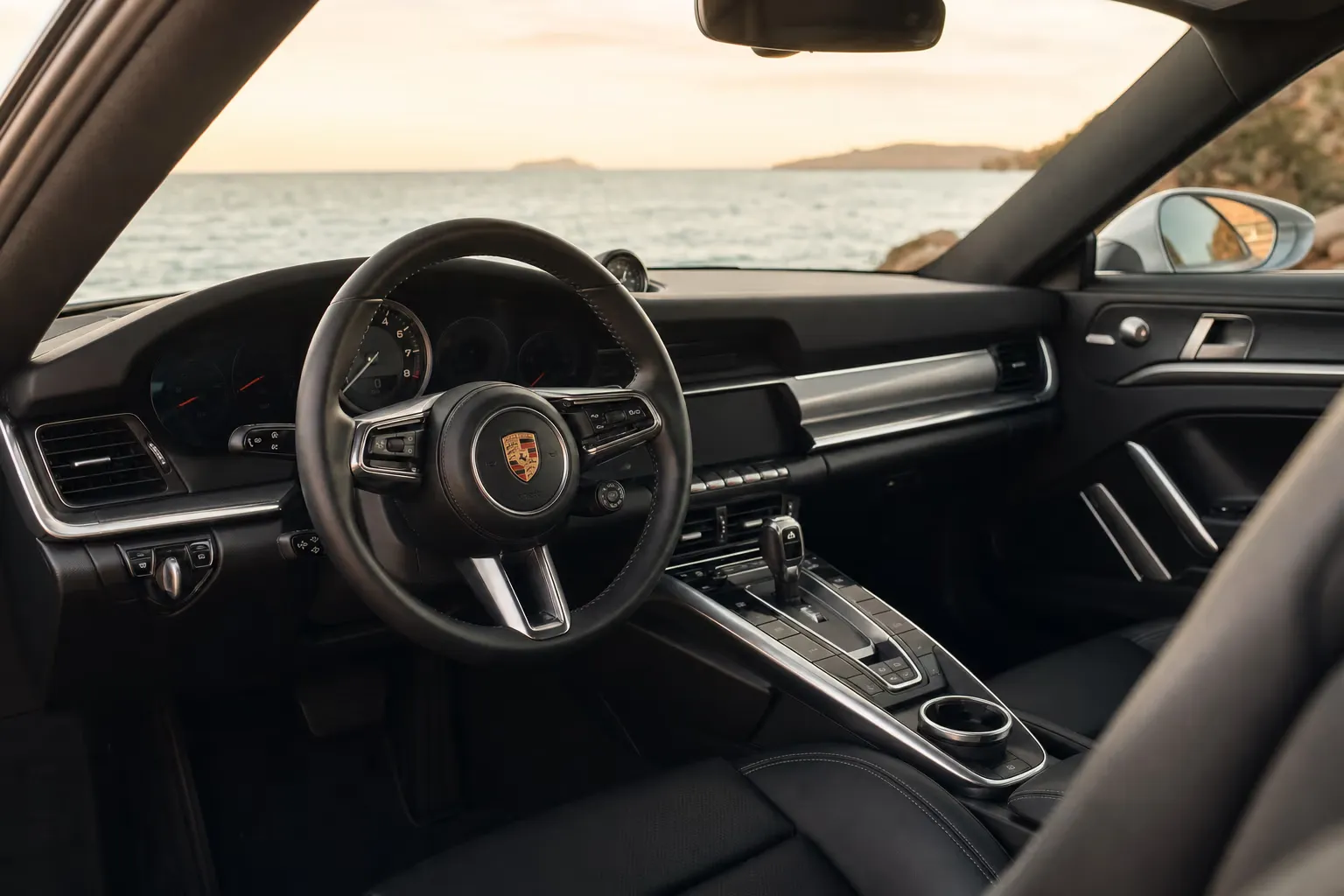 Interni di Porsche 911 Carrera – noleggio in Sardegna