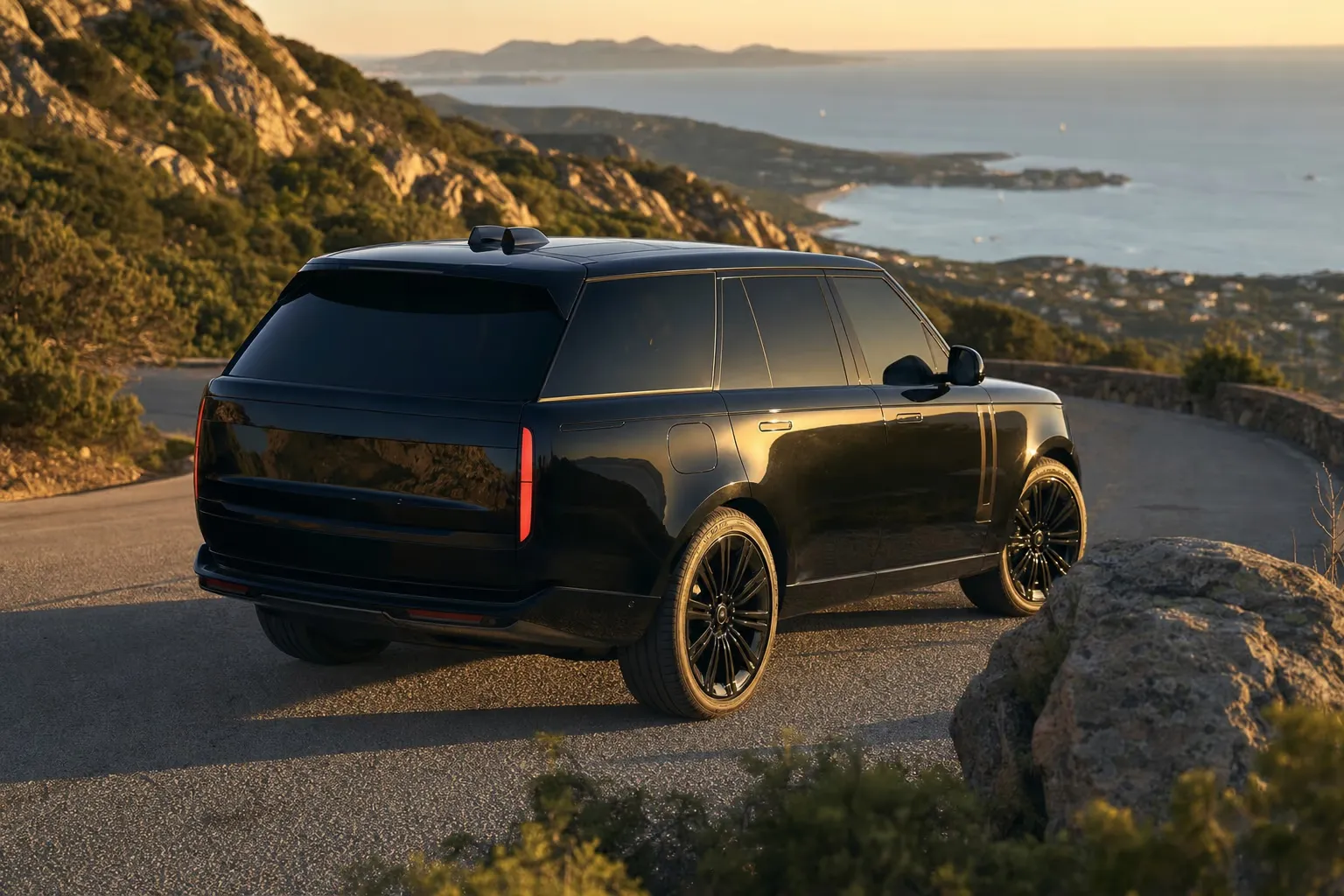 Range Rover Range Rover on a Sardinian coastal road