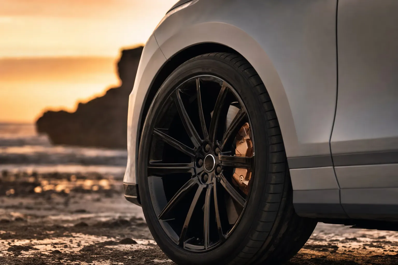 Dettaglio cerchio e pinza freno della Range Rover Range Rover Velar